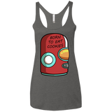 T-Shirts Premium Heather / X-Small Final Space Gary Born To Eat Cookies Women's Triblend Racerback Tank