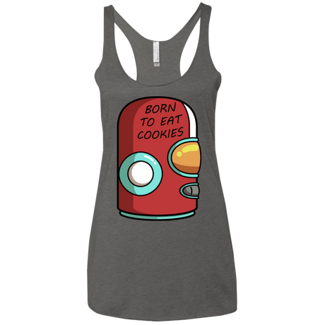 T-Shirts Premium Heather / X-Small Final Space Gary Born To Eat Cookies Women's Triblend Racerback Tank