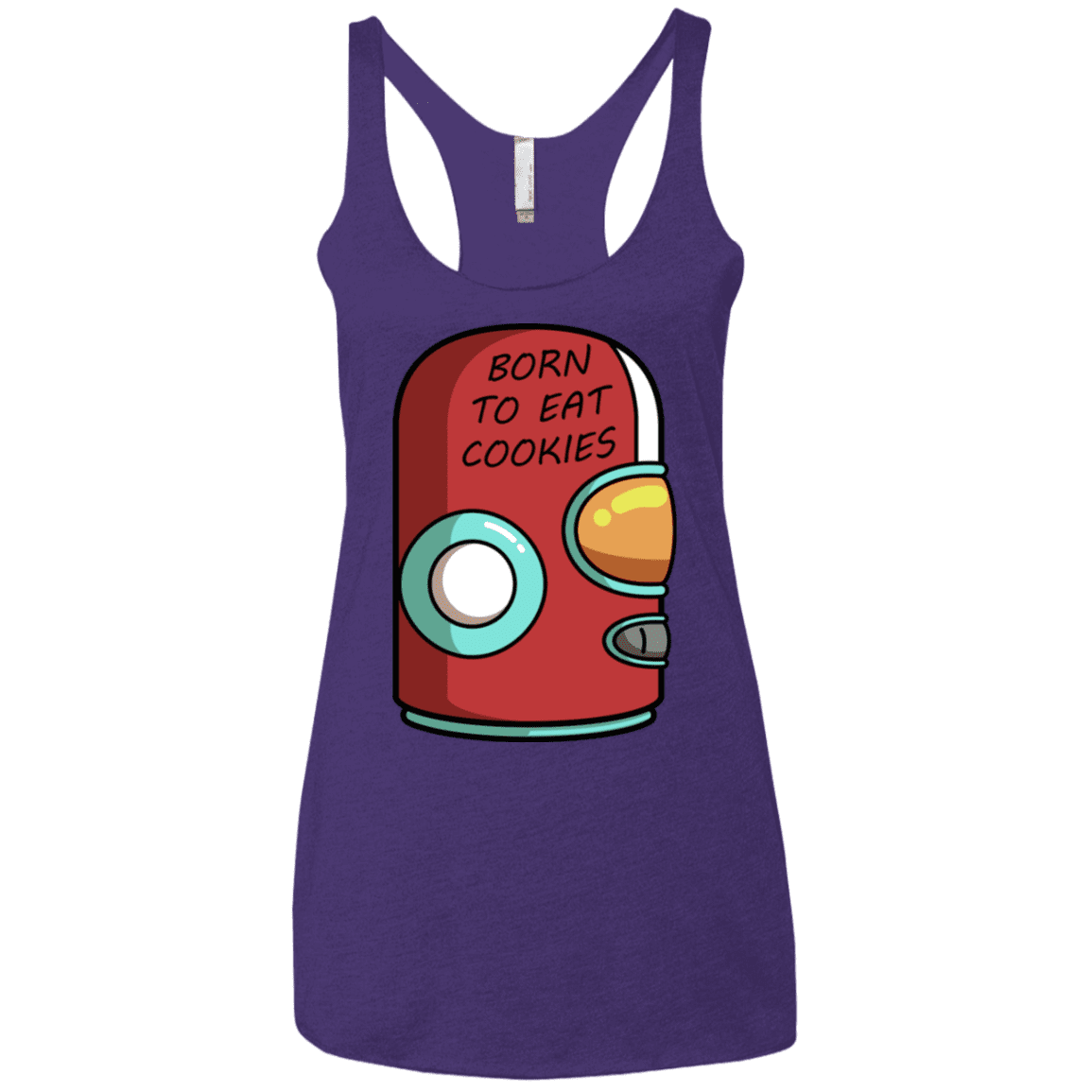 T-Shirts Purple Rush / X-Small Final Space Gary Born To Eat Cookies Women's Triblend Racerback Tank