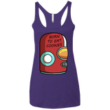 T-Shirts Purple Rush / X-Small Final Space Gary Born To Eat Cookies Women's Triblend Racerback Tank