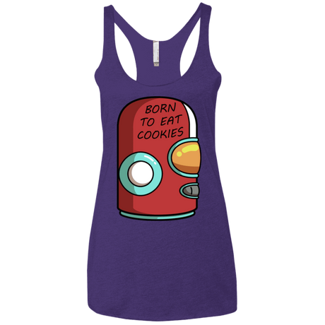 T-Shirts Purple Rush / X-Small Final Space Gary Born To Eat Cookies Women's Triblend Racerback Tank