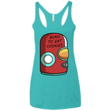 T-Shirts Tahiti Blue / X-Small Final Space Gary Born To Eat Cookies Women's Triblend Racerback Tank