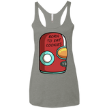 T-Shirts Venetian Grey / X-Small Final Space Gary Born To Eat Cookies Women's Triblend Racerback Tank