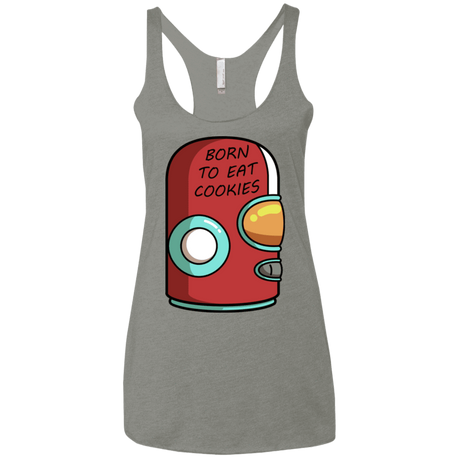 T-Shirts Venetian Grey / X-Small Final Space Gary Born To Eat Cookies Women's Triblend Racerback Tank