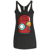 T-Shirts Vintage Black / X-Small Final Space Gary Born To Eat Cookies Women's Triblend Racerback Tank