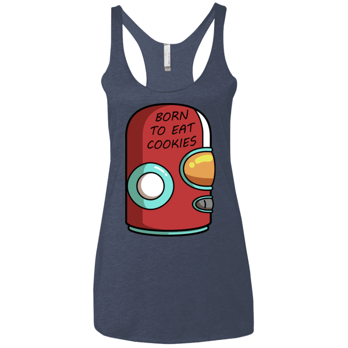 T-Shirts Vintage Navy / X-Small Final Space Gary Born To Eat Cookies Women's Triblend Racerback Tank