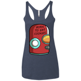 T-Shirts Vintage Navy / X-Small Final Space Gary Born To Eat Cookies Women's Triblend Racerback Tank