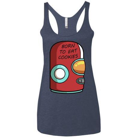 T-Shirts Vintage Navy / X-Small Final Space Gary Born To Eat Cookies Women's Triblend Racerback Tank