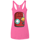 T-Shirts Vintage Pink / X-Small Final Space Gary Born To Eat Cookies Women's Triblend Racerback Tank