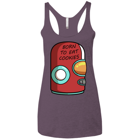 T-Shirts Vintage Purple / X-Small Final Space Gary Born To Eat Cookies Women's Triblend Racerback Tank