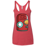 T-Shirts Vintage Red / X-Small Final Space Gary Born To Eat Cookies Women's Triblend Racerback Tank