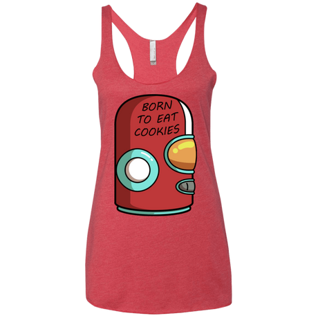 T-Shirts Vintage Red / X-Small Final Space Gary Born To Eat Cookies Women's Triblend Racerback Tank