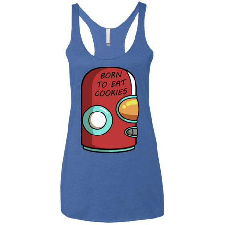 T-Shirts Vintage Royal / X-Small Final Space Gary Born To Eat Cookies Women's Triblend Racerback Tank