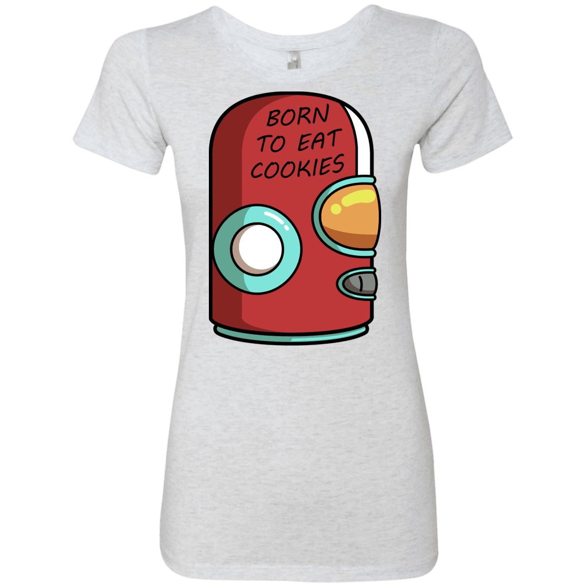 T-Shirts Heather White / S Final Space Gary Born To Eat Cookies Women's Triblend T-Shirt