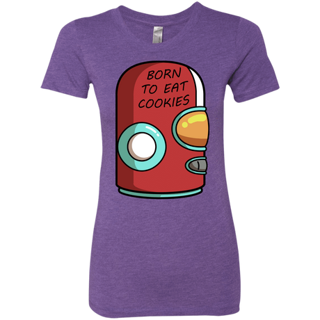 T-Shirts Purple Rush / S Final Space Gary Born To Eat Cookies Women's Triblend T-Shirt