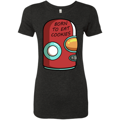 T-Shirts Vintage Black / S Final Space Gary Born To Eat Cookies Women's Triblend T-Shirt