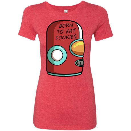 T-Shirts Vintage Red / S Final Space Gary Born To Eat Cookies Women's Triblend T-Shirt
