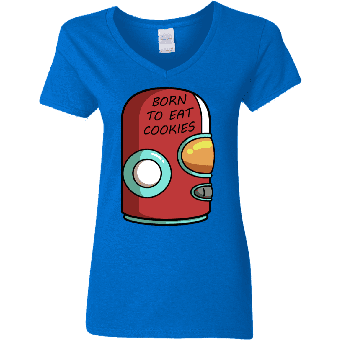 T-Shirts Royal / S Final Space Gary Born To Eat Cookies Women's V-Neck T-Shirt