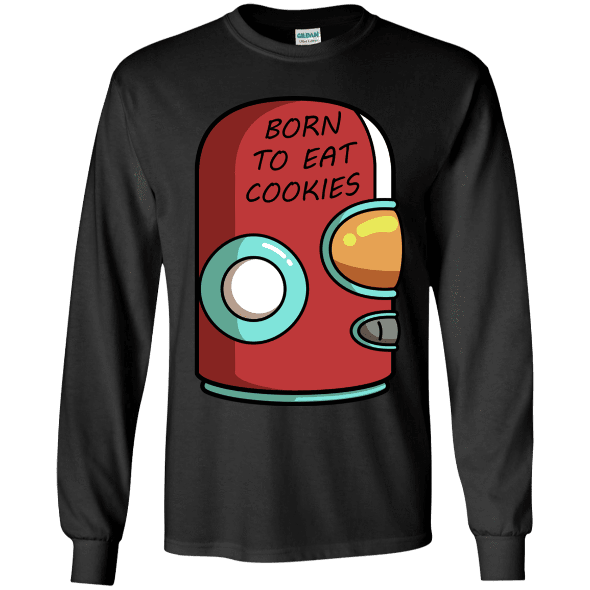 T-Shirts Black / YS Final Space Gary Born To Eat Cookies Youth Long Sleeve T-Shirt