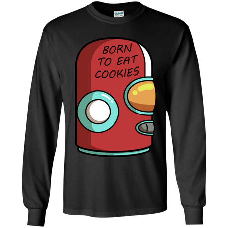 T-Shirts Black / YS Final Space Gary Born To Eat Cookies Youth Long Sleeve T-Shirt