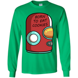 T-Shirts Irish Green / YS Final Space Gary Born To Eat Cookies Youth Long Sleeve T-Shirt