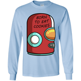 T-Shirts Light Blue / YS Final Space Gary Born To Eat Cookies Youth Long Sleeve T-Shirt