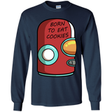 T-Shirts Navy / YS Final Space Gary Born To Eat Cookies Youth Long Sleeve T-Shirt