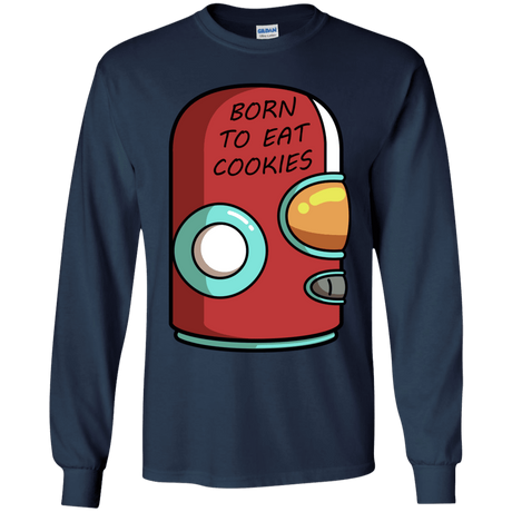 T-Shirts Navy / YS Final Space Gary Born To Eat Cookies Youth Long Sleeve T-Shirt