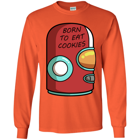 T-Shirts Orange / YS Final Space Gary Born To Eat Cookies Youth Long Sleeve T-Shirt