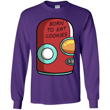 T-Shirts Purple / YS Final Space Gary Born To Eat Cookies Youth Long Sleeve T-Shirt