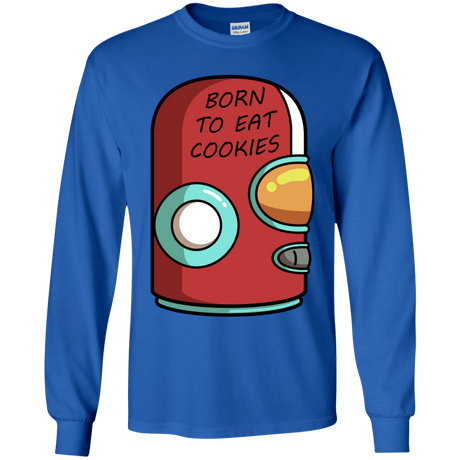 T-Shirts Royal / YS Final Space Gary Born To Eat Cookies Youth Long Sleeve T-Shirt