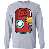 T-Shirts Sport Grey / YS Final Space Gary Born To Eat Cookies Youth Long Sleeve T-Shirt