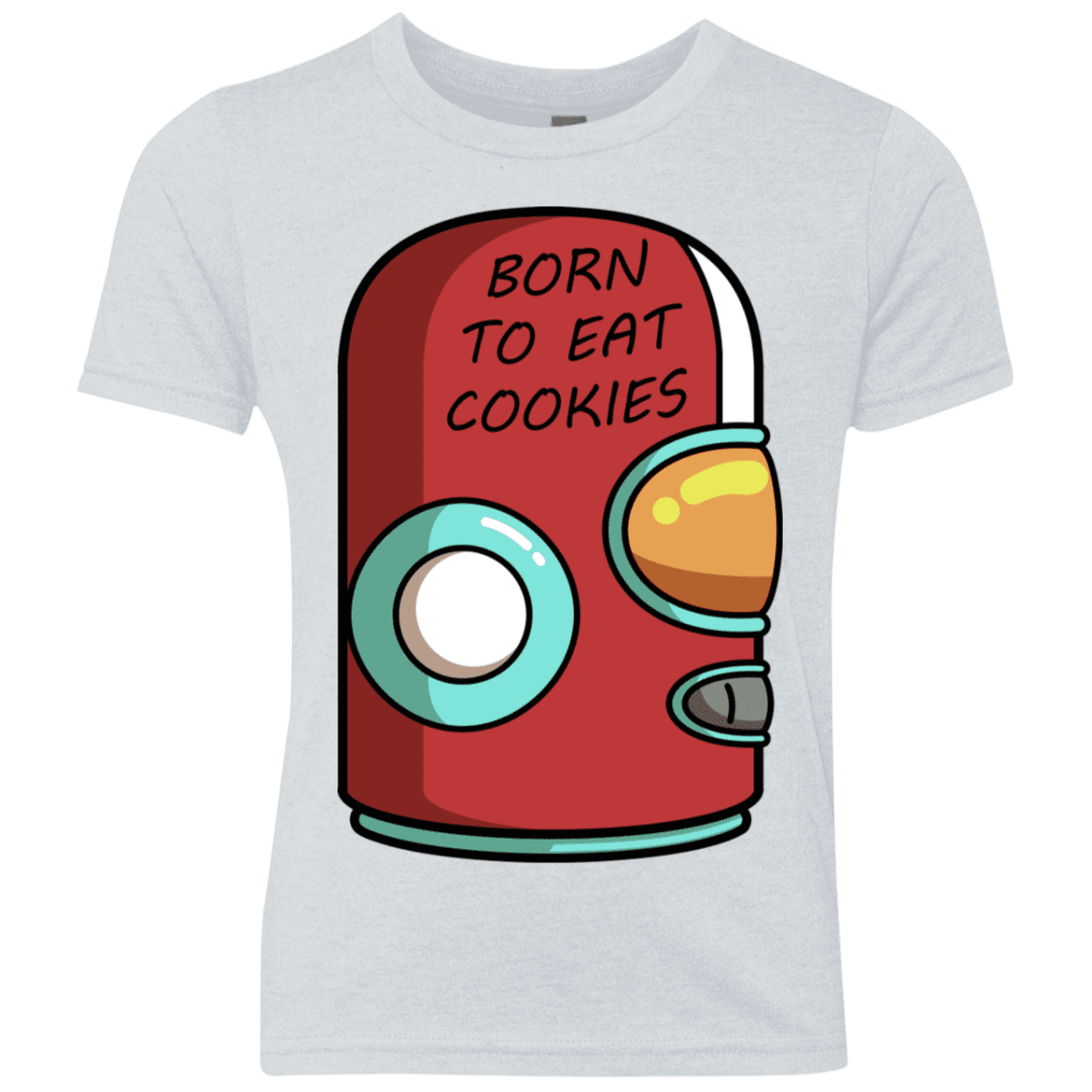 T-Shirts Heather White / YXS Final Space Gary Born To Eat Cookies Youth Triblend T-Shirt