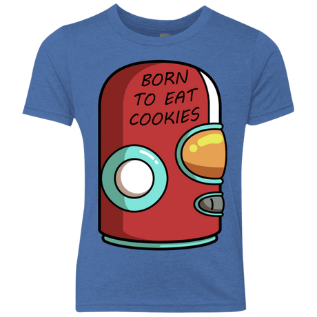 T-Shirts Vintage Royal / YXS Final Space Gary Born To Eat Cookies Youth Triblend T-Shirt