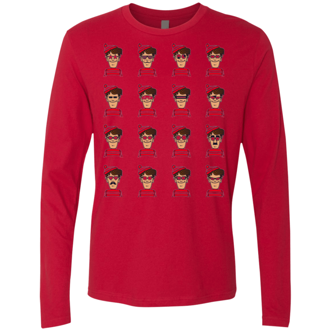 T-Shirts Red / Small Find Him Men's Premium Long Sleeve