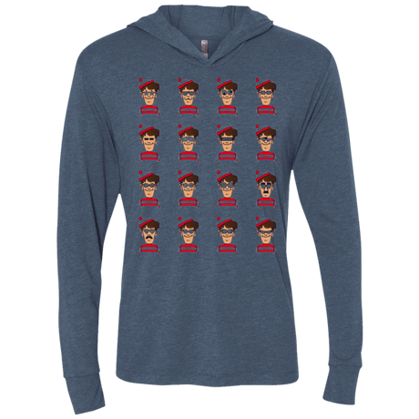 T-Shirts Indigo / X-Small Find Him Triblend Long Sleeve Hoodie Tee