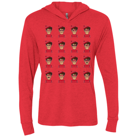 T-Shirts Vintage Red / X-Small Find Him Triblend Long Sleeve Hoodie Tee