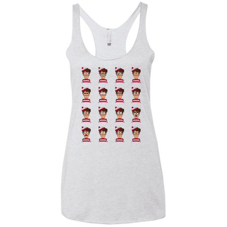 T-Shirts Heather White / X-Small Find Him Women's Triblend Racerback Tank