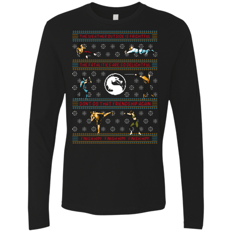T-Shirts Black / Small Finish Him Finish Him Finish Him Men's Premium Long Sleeve