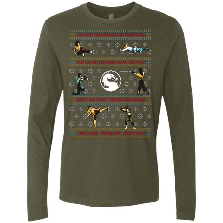 T-Shirts Military Green / Small Finish Him Finish Him Finish Him Men's Premium Long Sleeve