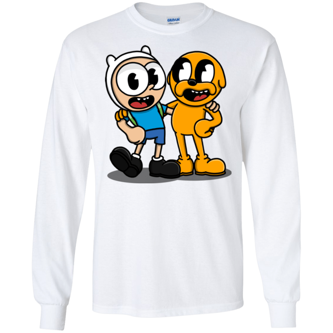 T-Shirts White / S Finnhead and Jakeman Men's Long Sleeve T-Shirt