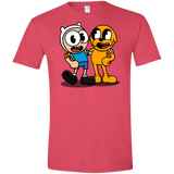 T-Shirts Heather Red / S Finnhead and Jakeman Men's Semi-Fitted Softstyle