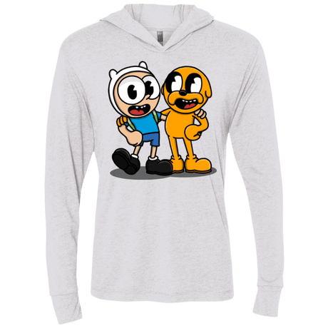 T-Shirts Heather White / X-Small Finnhead and Jakeman Triblend Long Sleeve Hoodie Tee