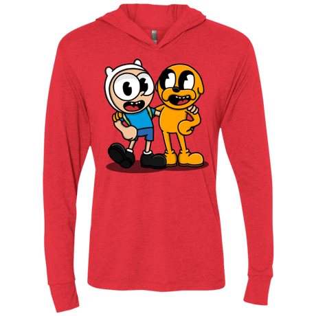 T-Shirts Vintage Red / X-Small Finnhead and Jakeman Triblend Long Sleeve Hoodie Tee