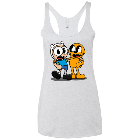 T-Shirts Heather White / X-Small Finnhead and Jakeman Women's Triblend Racerback Tank