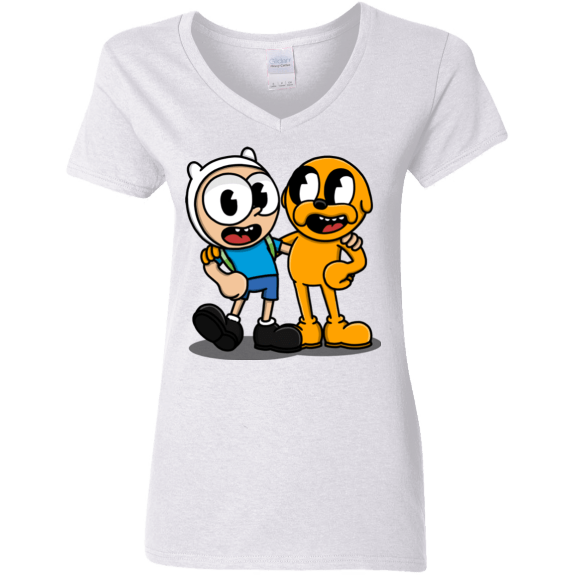 T-Shirts White / S Finnhead and Jakeman Women's V-Neck T-Shirt