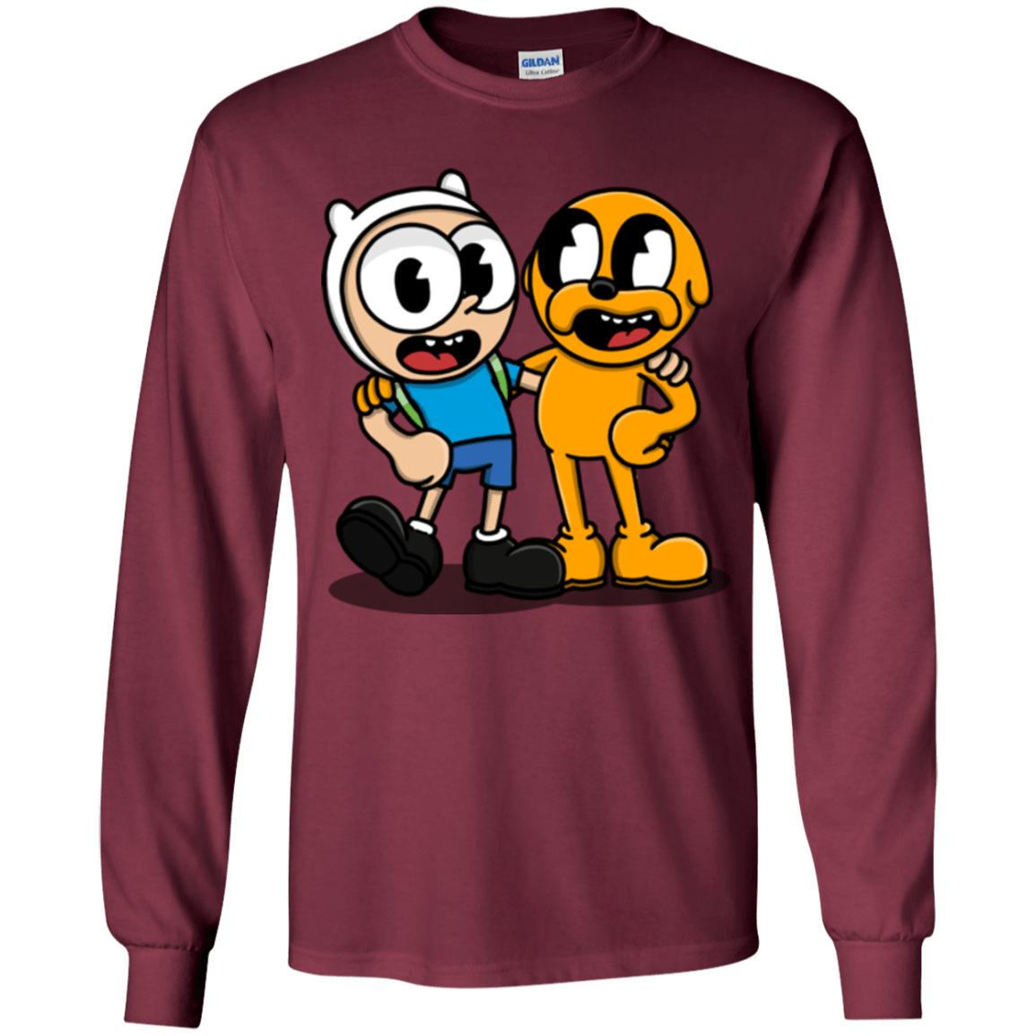 T-Shirts Maroon / YS Finnhead and Jakeman Youth Long Sleeve T-Shirt