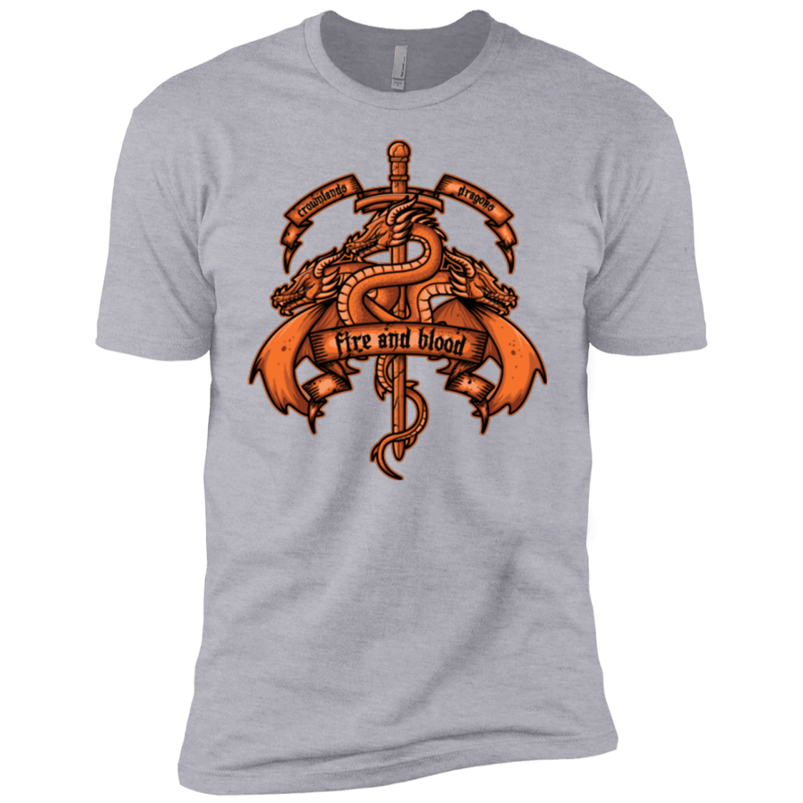 T-Shirts Heather Grey / YXS FIRE AND BLOOD Boys Premium T-Shirt