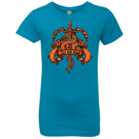 T-Shirts Turquoise / YXS FIRE AND BLOOD Girls Premium T-Shirt