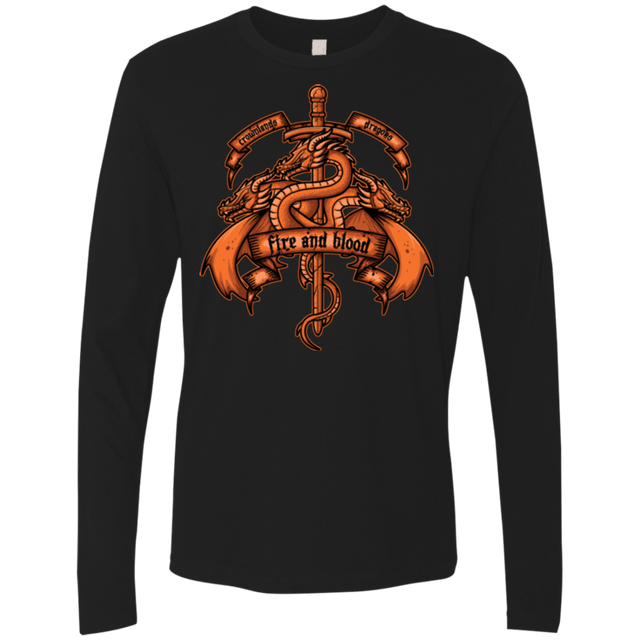 T-Shirts Black / Small FIRE AND BLOOD Men's Premium Long Sleeve